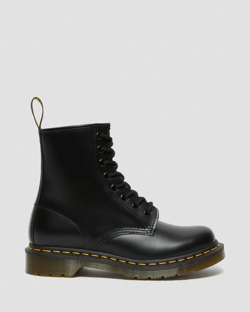 Black Women's Dr Martens 1460 Smooth Leather Lace Up Boots | CA 208DFM